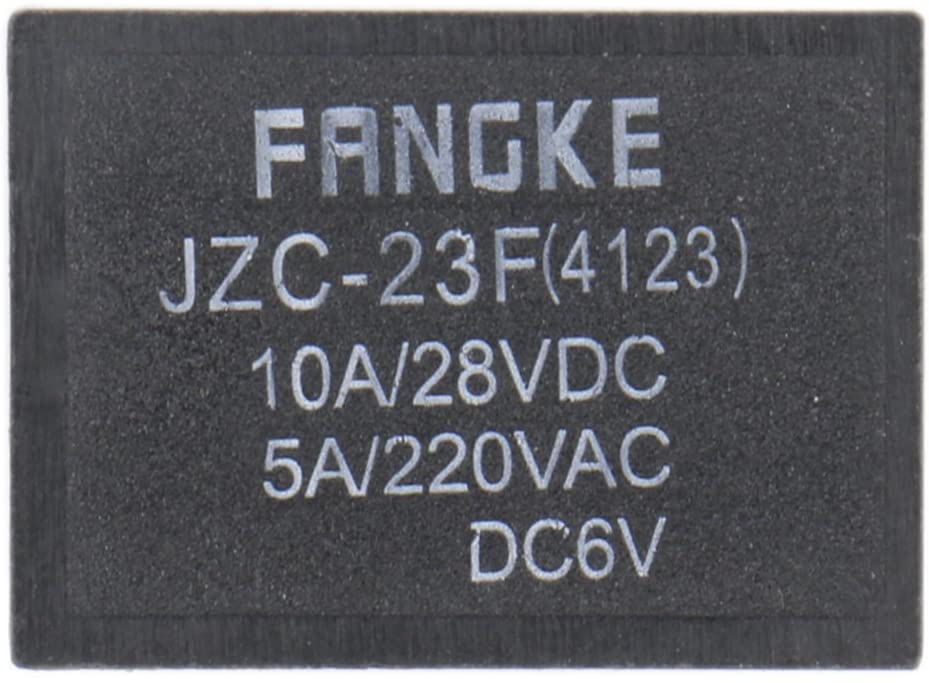 Baomain Mini PCB Power Relay JZC-23F(4123) DC 6V/24V SPST 10A/28VDC 5A/220VAC 5 Pin