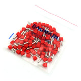 Baomain AWG 18/1.0mm² Wire Copper Crimp Connector Twin Insulated Ferrule Pin Cord End Terminal Red TE1008 Pack of 1000