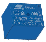 Baomain Mini PCB Power Relay SRD-05VDC-SL-A 24VDC SPST 10A 250VAC/28VDC 4 Pin 10 Pack