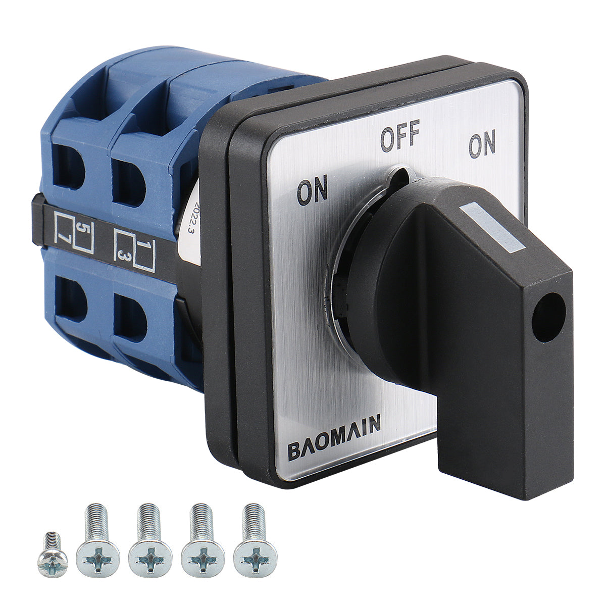 25A Momentary Rotary Cam Changeover Switch 660V 2-Pole 3-Position 8 ...