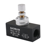 Baomain Flow Control Valve RE-02 G 1/4" Pipe Female Threaded Restrictive Speed