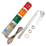 Round Industrial Signal Warning Light Column Red Green Yellow LED Alarm Tower Light Continuous Light with Buzzer LTA-502TJ