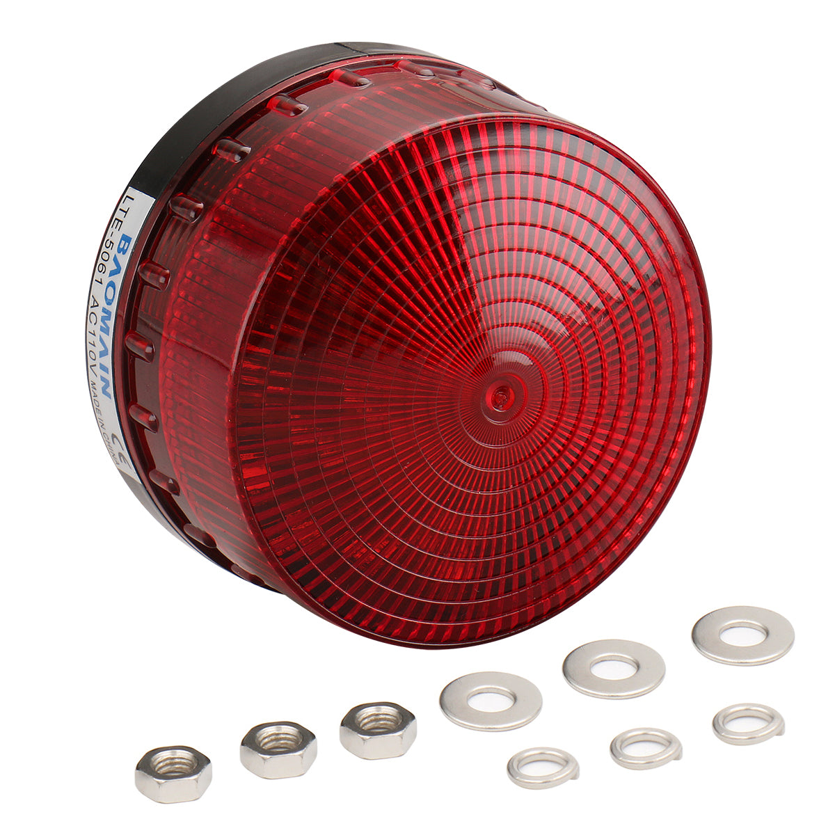 Red Warning Light Plug In Industrial Signal Round Red Warning Light Blinking Warning lamp – BAOMAIN