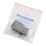 Baomain Micro Switch Short Hinge Lever 15A 250VAC SPDT 1NO 1NC Z15-GW21-B Momentary Micro Push Button Switch UL CE Listed