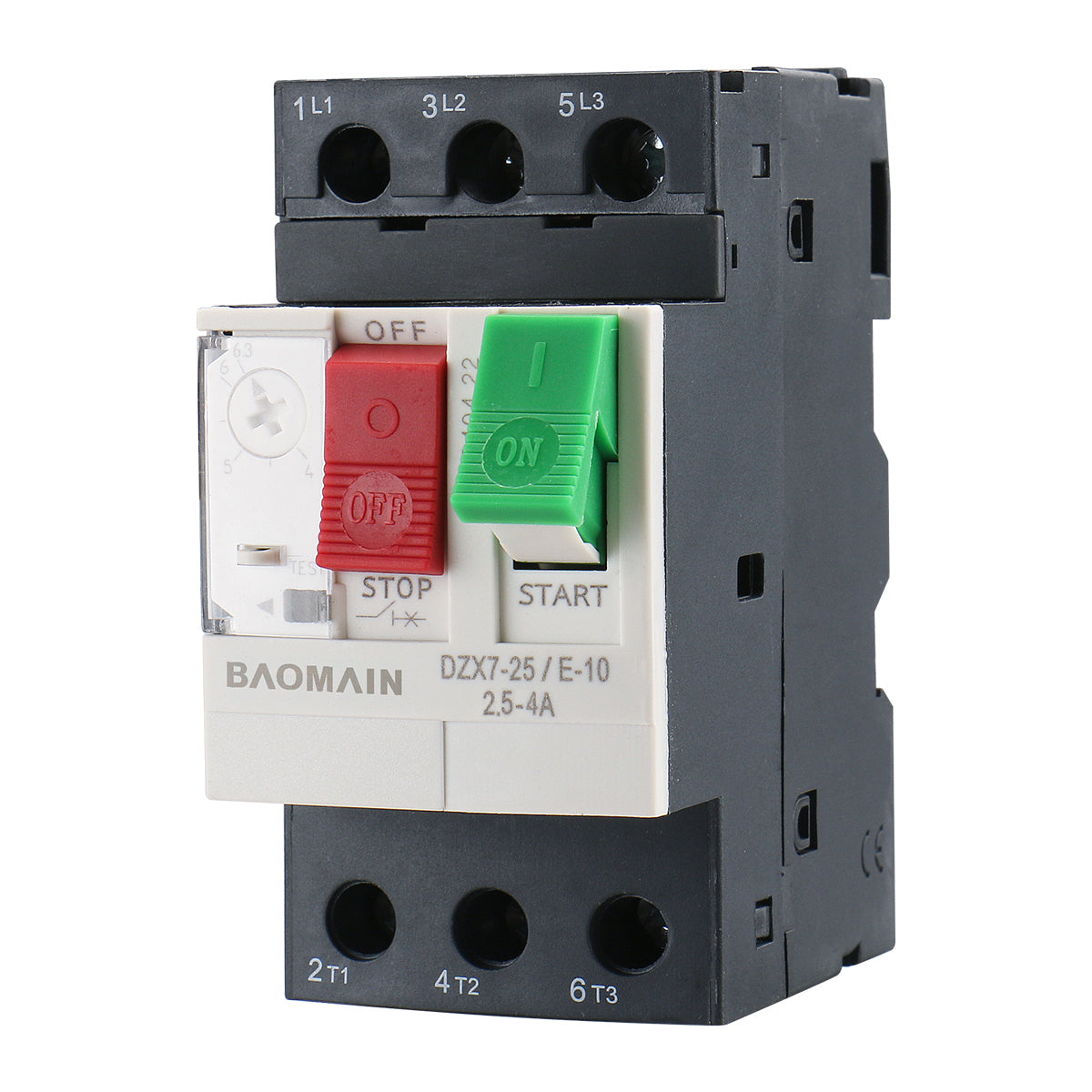 Baomain Motor Starter Circuit Breaker Protector DZS7-25/E (G2VME) 3P 2.5-4A 690V DIN Rail Mount