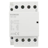 Baomain Normally Closed AC Contactor 4 Pole HC1-63(BCT-63/04) 63A 12V/24V/110V/220V NC Universal Circuit Control 35mm DIN Rail Mount