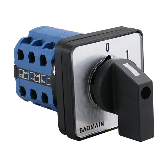 Baomain Rotary Cam Changeover Switch LW28-20/0123.3 660V 20A 12 Terminals 4 Positions