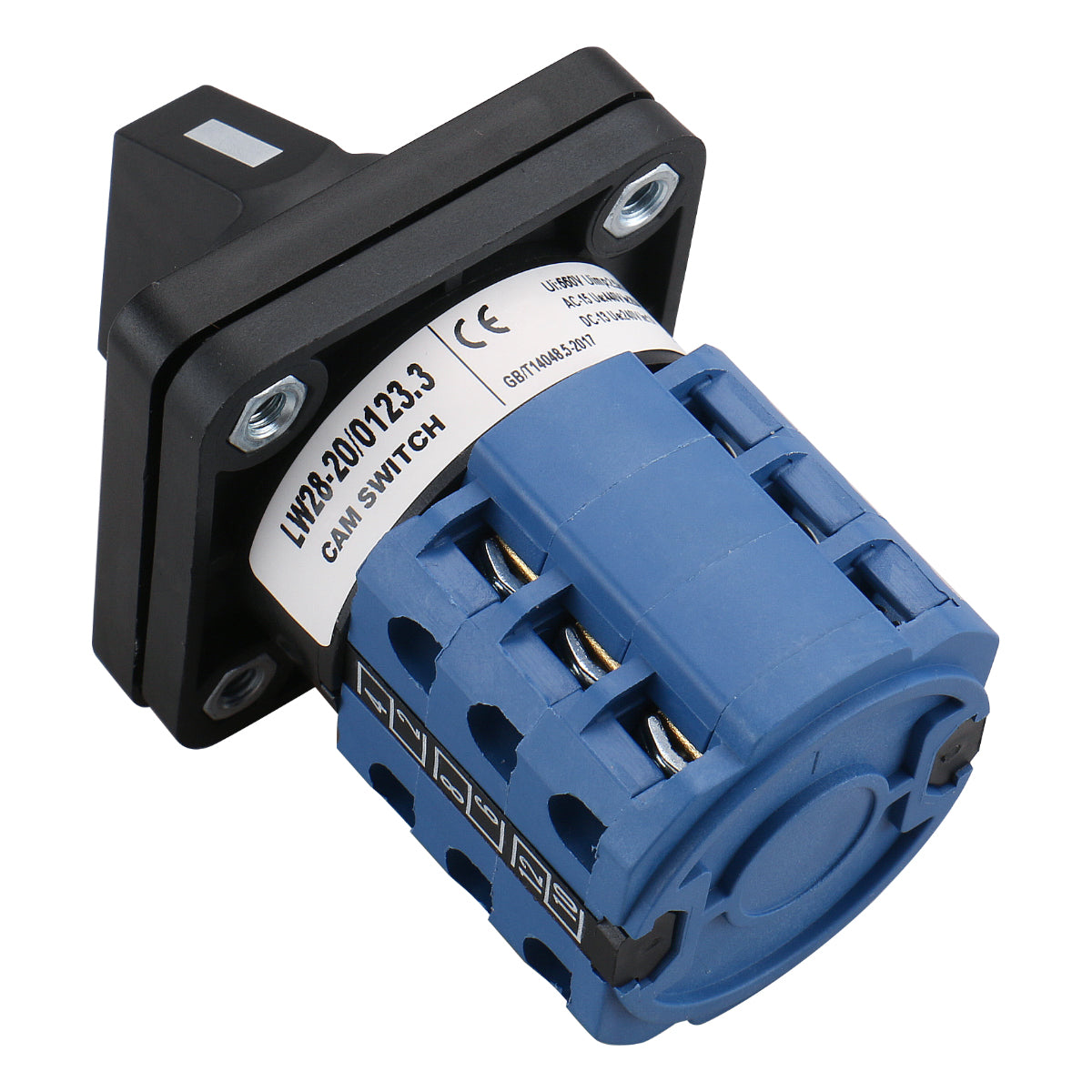 Baomain Rotary Cam Changeover Switch 660V 20A 12 Terminals 4 Positions