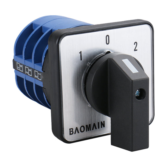 Baomain Cam Changeover Switch 40A SZW26-40/D303.3 3 Phase 3 Positions 12 Terminal AC 660V