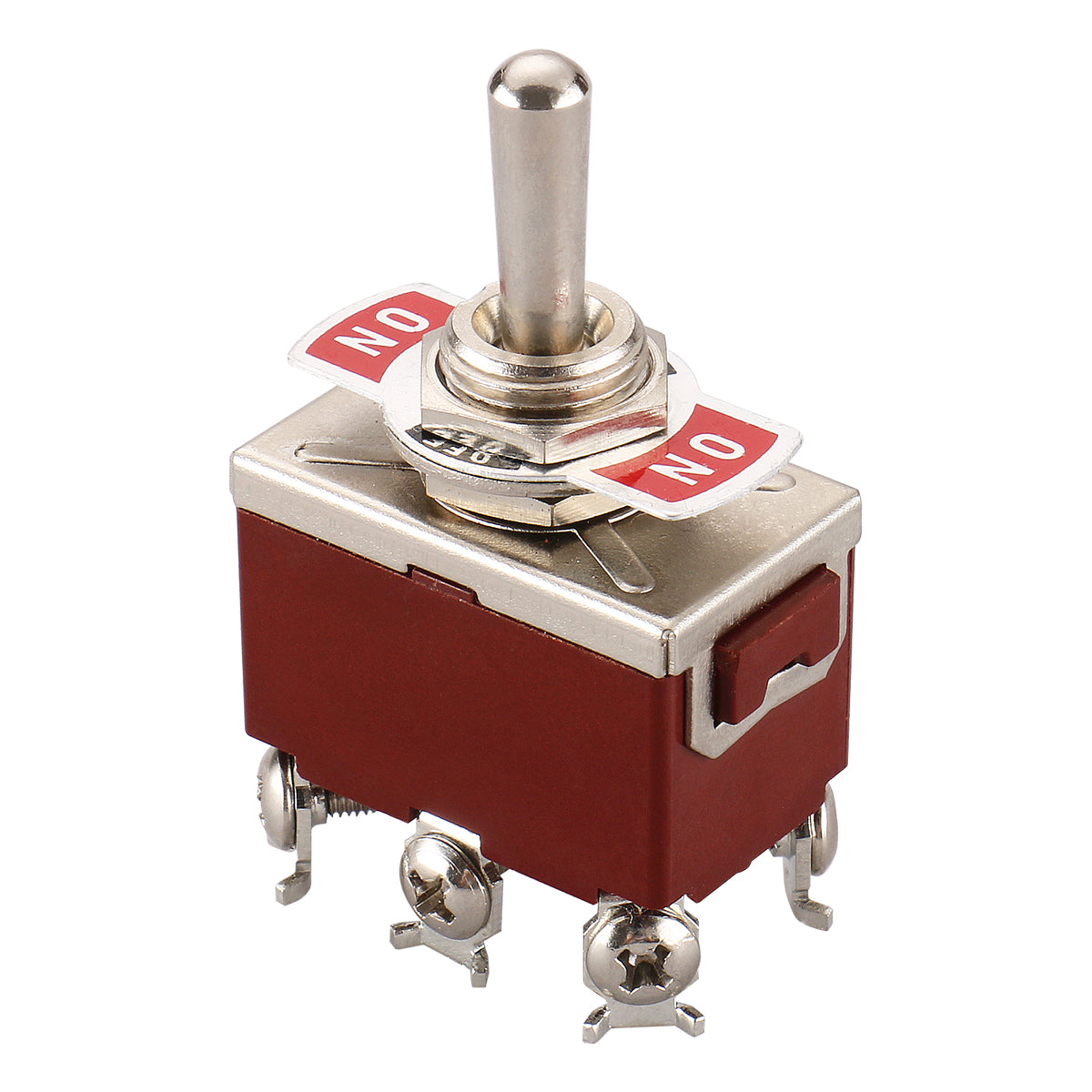 Baomain Kippschalter DPDT EIN/AUS/EIN 3 Positionen AC 15 A/250 V 20 A/125 V 6 Schraubklemmen RT1322