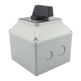 Baomain Universal Rotary Changeover Switch 125A 660V LW28-125/D202.2D with Master Switch Exterior Box LW28-125/4 8 Terminals 3 Position 2 Phase