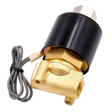 Baomain Pneumatic 1/4 Inch 12V/24V/110V/220V Normally Open 2 Way Brass Electric Solenoid Valve for Water,Air 2W-025-08K