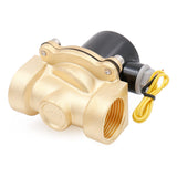 Baomain Pneumatic 1 Inch 12V/24V/110V/220V Normally Open 2 Way Brass Electric Solenoid Valve for Water,Air 2W-250-25K