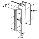 Patio Sliding Door Handle Set C-1006 Hole Center 4-15/16 inch, Latch Hook 1/2", Flush Extruded Aluminum, Black