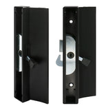 Patio Door Handle Set C-1007 4-15/16 inch, Hook Latch, Low Base/Low Profile Latching Handle, Extruded Aluminum, Black