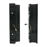 Patio Door Mortise Style Handle C-1058, Black Extruded Inside, Diecast Outside