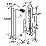 Baomain Anti-Lift Sliding Door Handle Set C-1118, Aluminum/Die cast, White
