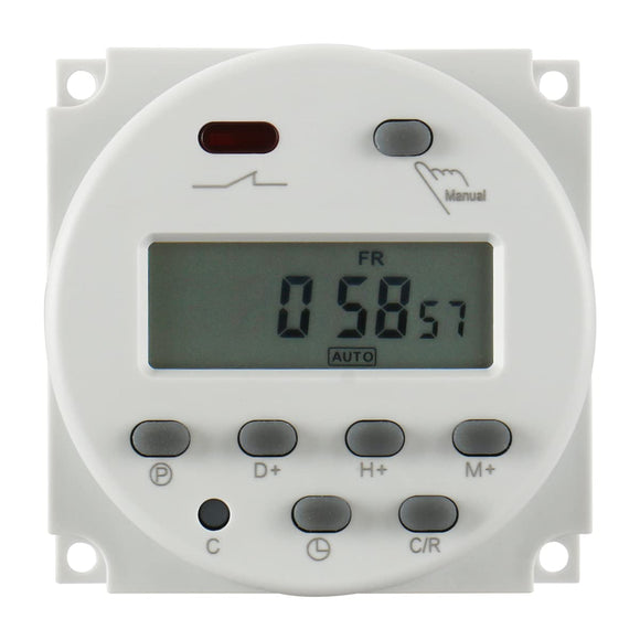 BAOMAIN DIGITAL LCD PROGRAMMABLE TIMER CN101C Input 24V Output 24V 16A SPST SUPPORT 17-TIMES DAILY WEEKLY PROGRAM TIME RELAY SWITCH