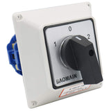 Baomain Universal Rotary Changeover Switch LW28-125/D303.3D with Master Switch Exterior Box LW28-125/4 660V 125A 3 Position 3 Phase