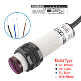 Baomain M18 Photoelectric Sensor Diffuse Reflection Sensor Switch E3F-DS10P3 PNP NO+NC 200mA Sensing Distance 10cm 4 Wires