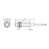 Baomain M18 Photoelectric Sensor Adjustable Diffuse Reflection Sensor Switch E3F-DS100Y1 NO AC 90-250V 400mA Sensing Distance 10-100cm 2 Wires