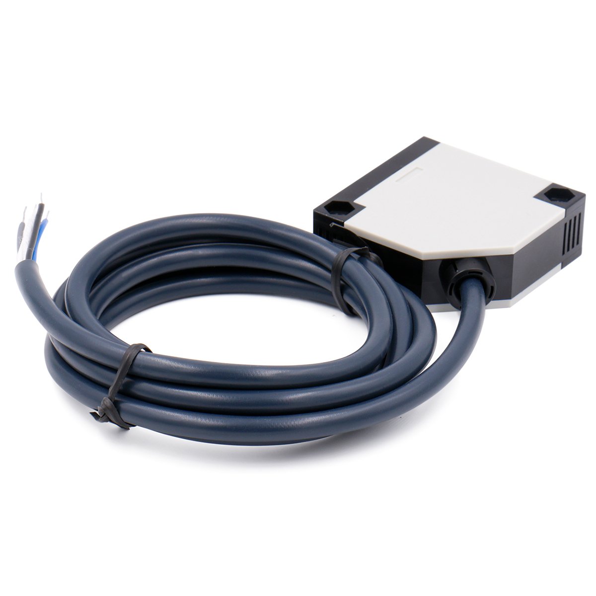 BAOMAIN Sensing Distance 4m Photoelectric Beam Sensor E3JK-R4M1 12-240VDC 24-240VAC Retroreflective Photoelectric Sensor Switch Proximity Switch 1.5M Cable Indoor Wall Mounted