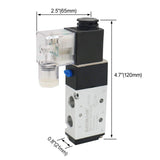 Baomain 4 Space Pneumatic Solenoid Valve 4V210-08 Single Head 2 Position 5 Way with Base Muffler Quick Fittings Set