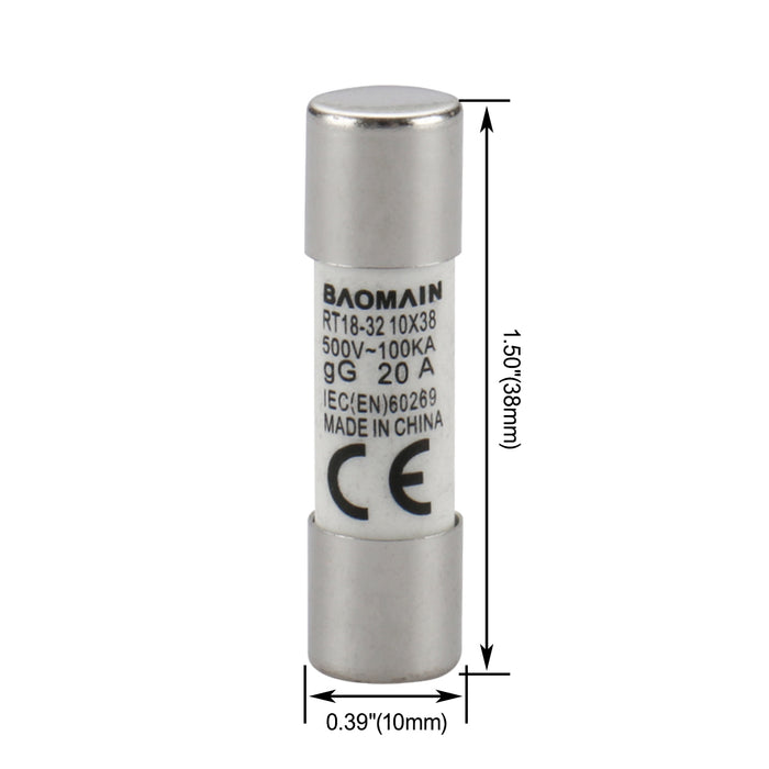 Fuse Link RT18-32 (RT14 RT18 R015) Cylindrical Ceramic Tube 10x38mm ...