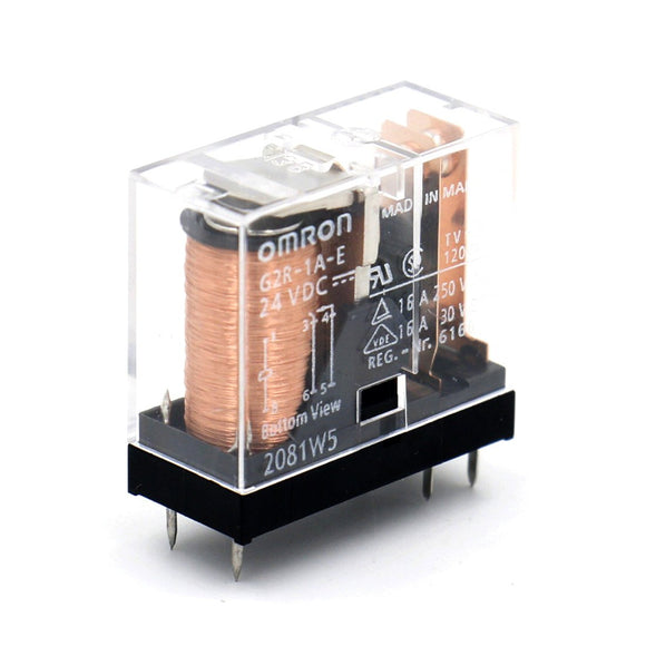 OMRON ELECTRONIC COMPONENTS G2R-1A-E-DC24 POWER RELAY SPST-NO 24VDC, 16A, PC BOARD Pack of 10