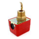 Baomain Water Flow Control Switch, 250V Brass Water Flow Switch Paddle Control, 1.0Mpa, SPDT Output, Male Thread Connection