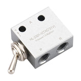 Pneumatic Knob Switch Valve HL-2301-V 2 Port 3 Position PT1/8 Normally Closed