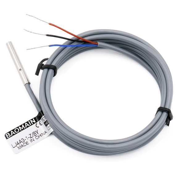 Baomain M4 Embedded Sensor Inductive Proximity Switch LJ4A3-1-Z/BY PNP NO DC 10-30V, 1mm Detecting Distance 3 wire