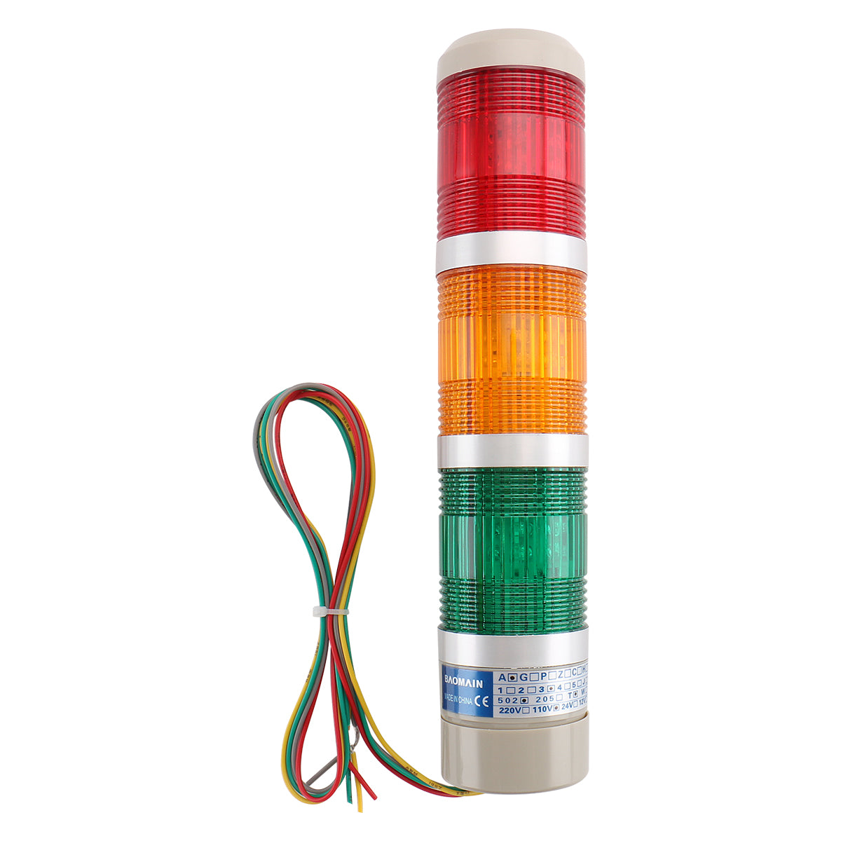 Industrial Signal Light Column Continuous Warning Light Red Green ...