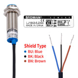 Baomain M18 Embedded Sensor Inductive Proximity Switch LJ18A3-5-Z/AX NPN NC DC 10-30V, 5mm Detecting Distance 3 wire