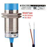 Baomain M30 Non-Embedded Inductive Sensor Switch LJ30A3-15-Z/DX Cylindrical Type DC 10-30V 200mA 15mm Detection 2 Wire NC(Normally Closed) CE