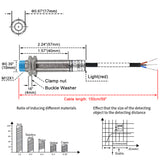 Baomain M12 Capacitance Proximity Sensor Switch LJC12A3-A-Z/BX NPN NO DC 10-30V 200mA Detect 5mm