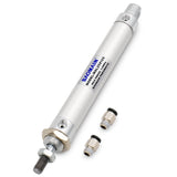 Baomain Mini Pneumatic Air Cylinder MAL 25 Series 1 inch(25mm) Bore Single Male Thread Rod Dual Action