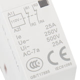 Baomain AC Contactor AC 24V/110V/220V 25A 2 Pole Circuit Control 35mm DIN Rail BCT-25(BMR1-25)