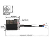Baomain Approach Inductive Proximity Sensor Switch PS-05N 10-30VDC NPN NO 5mm Pack of 5