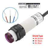 Baomain M18 Photoelectric Sensor Diffuse Reflection Sensor Switch E3F-DS10C4 NPN NO 200mA Sensing Distance 10cm 3 Wires