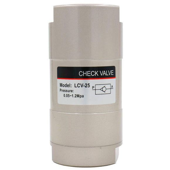 Pneumatic Check Valve LCV-25 1 inch Port One Way Female to Female Air Pneumatic
