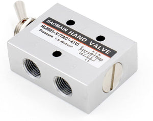 Pneumatic Toggle Knob Switch Valve HL-2501-V PT1/8 inch 5 Position 2 Way