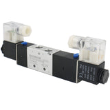 Pneumatic Solenoid Air Valve 4V230C-08 12V/24V/110V/220V 5 Way 3 Position PT1/4" Internally Piloted Acting Type Double Electrical Control Midst Closed