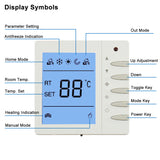 Baomain LCD Digital Programmable Thermostat 110V / 220V 3 Amp Work for Radiant Floor Heating Temperature Controller