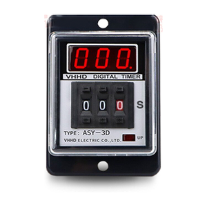 Baomain Digital Timer Time Relay ASY-3D DC 12V/24V/36V AC 24V/36V/110V/220V380V 0.1-99.9 Second 8 Pins