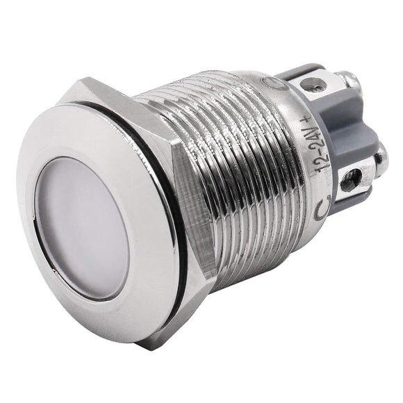 Baomain 19mm Stainless Steel LED RGB Indicator Lights Pilot Light 12V/24V/110V/220V Energy Saving Common Cathode