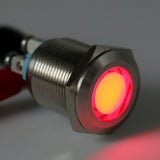 Baomain 19mm Stainless Steel LED RGB Indicator Lights Pilot Light 12V/24V/110V/220V Energy Saving Common Cathode