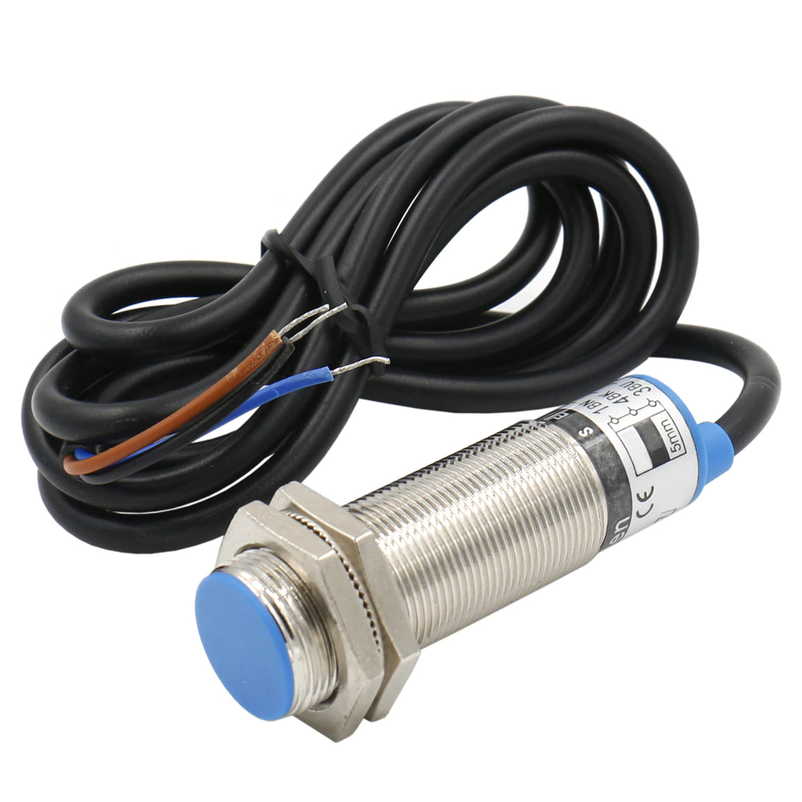 Baomain M18 Embedded Sensor Inductive Proximity Switch LJ18A3-5-Z/CY PNP NO+NC DC 10-30V, 5mm Detecting Distance 4 wire CE