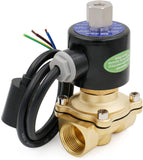Baomain Brass Electric Solenoid Valve 3/4 inch Port Direct Acting Normally Open Working for Water 2W-200-20K