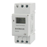 Baomain Digital LCD Power Programmable Timer Switch Relay THC15A Input 24V, Output 24V 16Amp SPST Support 17-times Daily Weekly Program